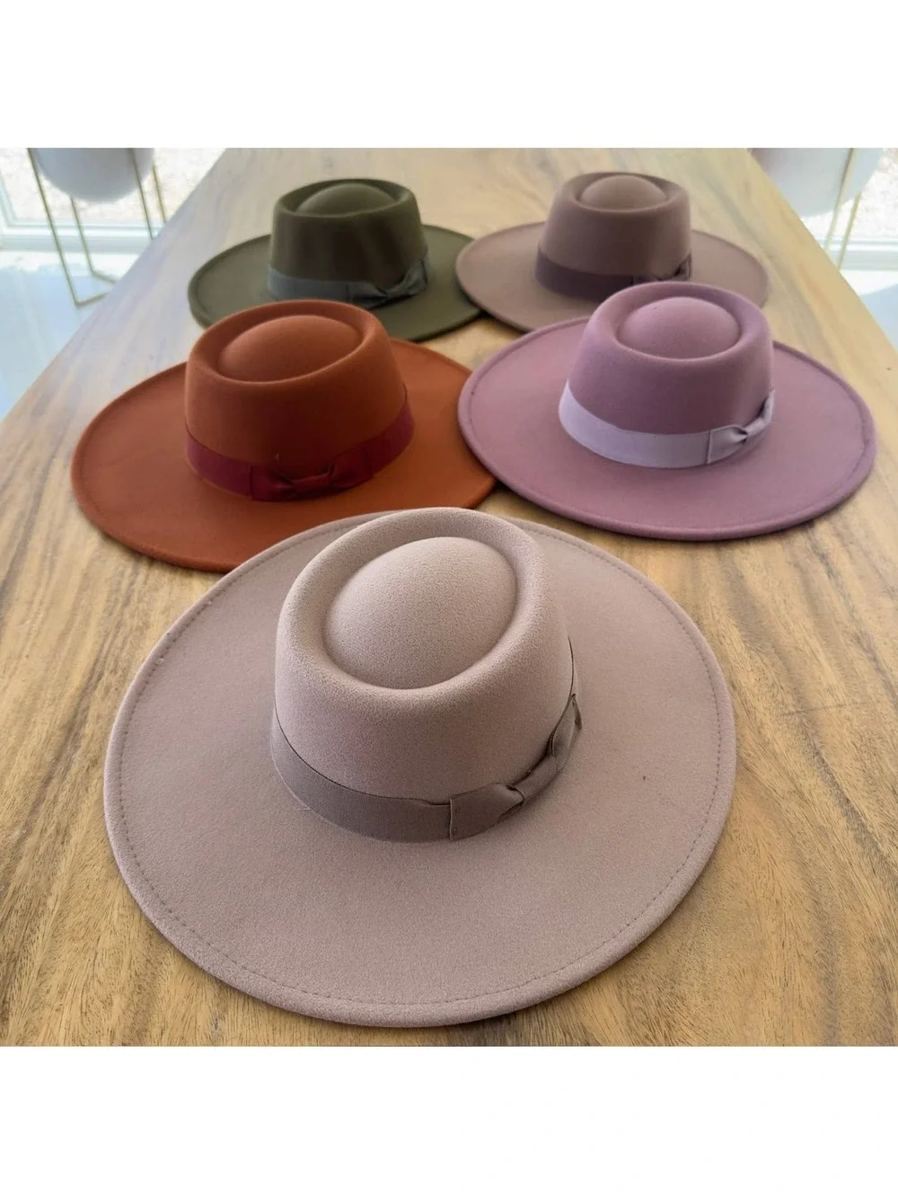 Structured Boater Wide Brim Hat